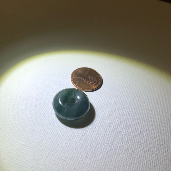 Princesa Blue Guatemalan Jadeite Donut - Picture 11 of 13